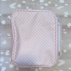 Pink Checkered Kids Accessory Bag